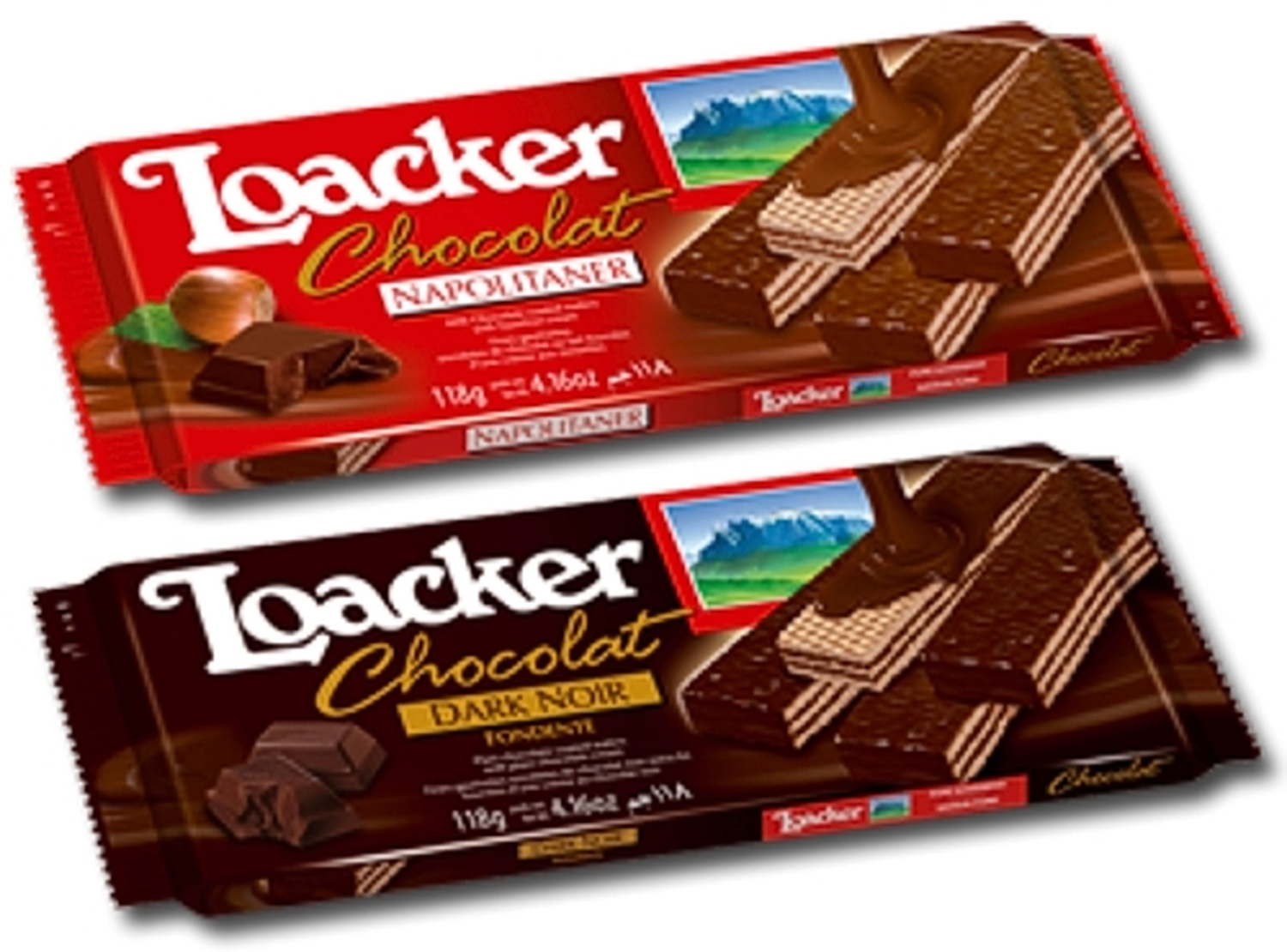 Schokowaffeln Classic Chocolat Napolitaner 118 gr. - Loacker - Bild-1