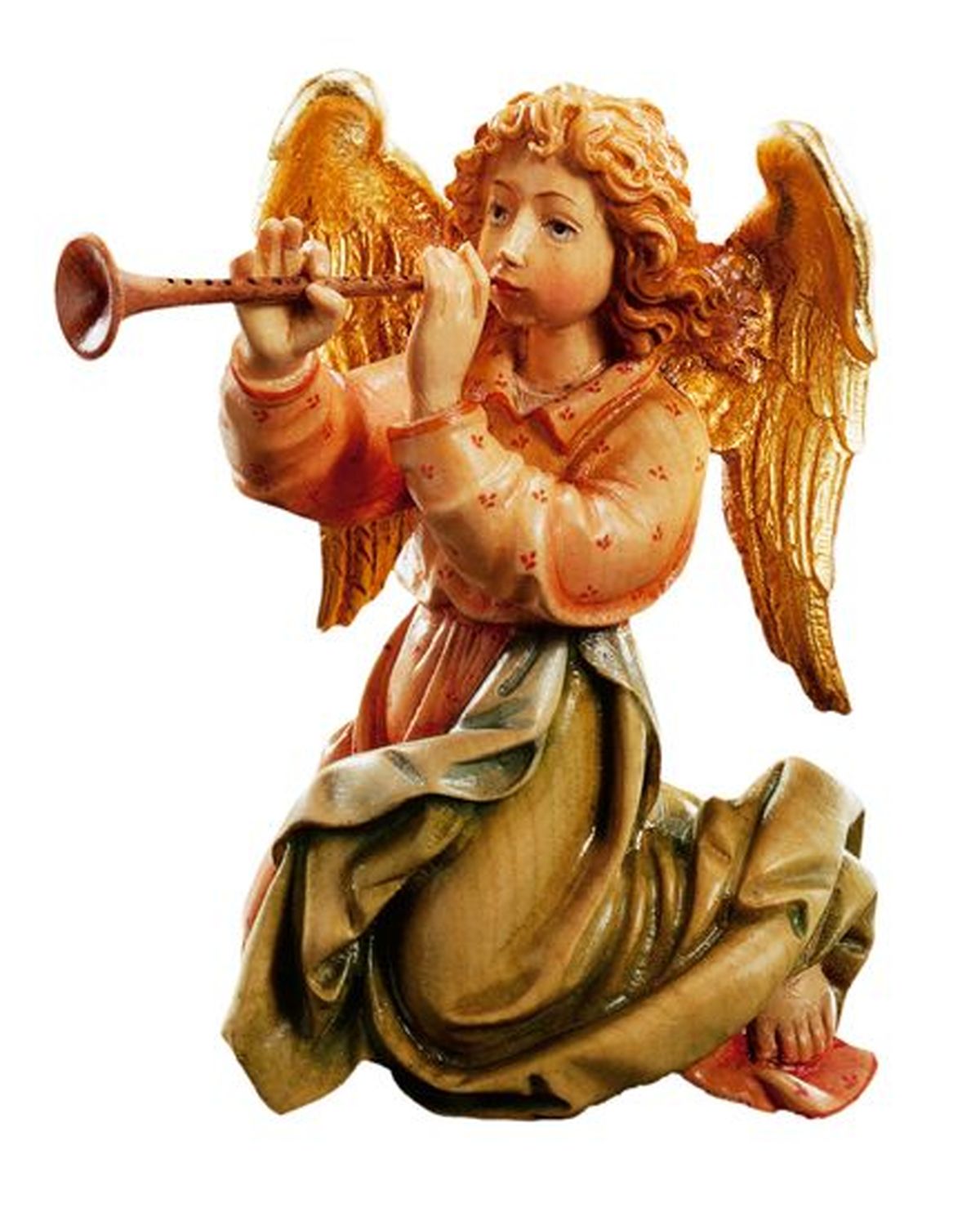 Engel mit Trompete Krippenfigur Matteo - Dolfi Schnitzereien
