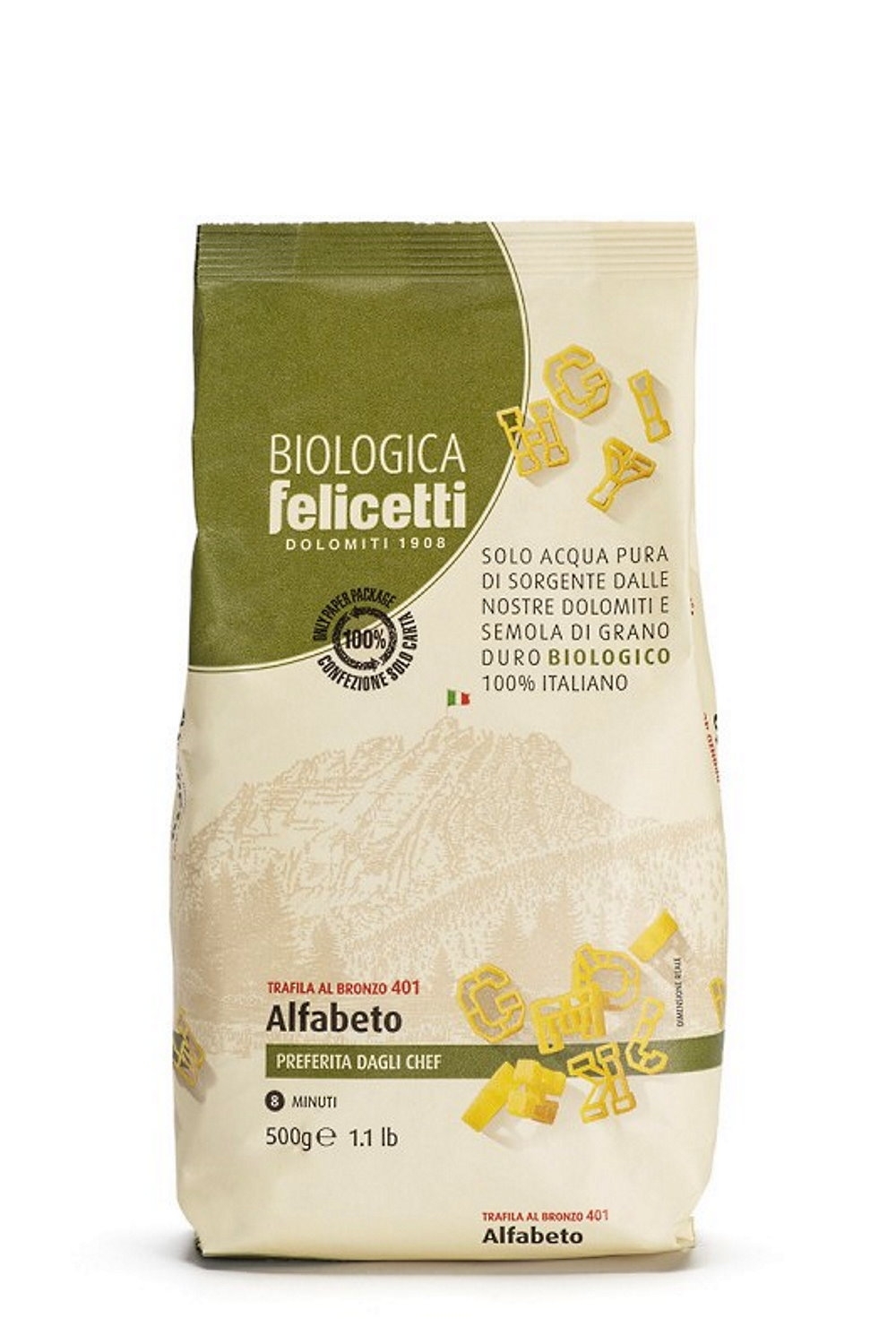 Alfabeto Felicetti Biologica No.401 (12 x 500g) - Felicetti Pasta