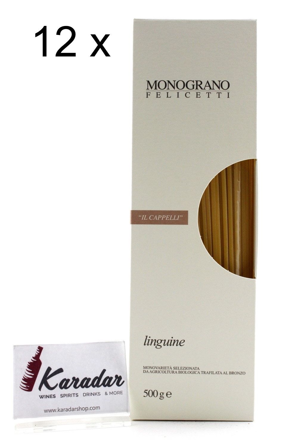 Bio Linguine Il Cappelli (12 x 500g) - Monograno Felicetti Pasta