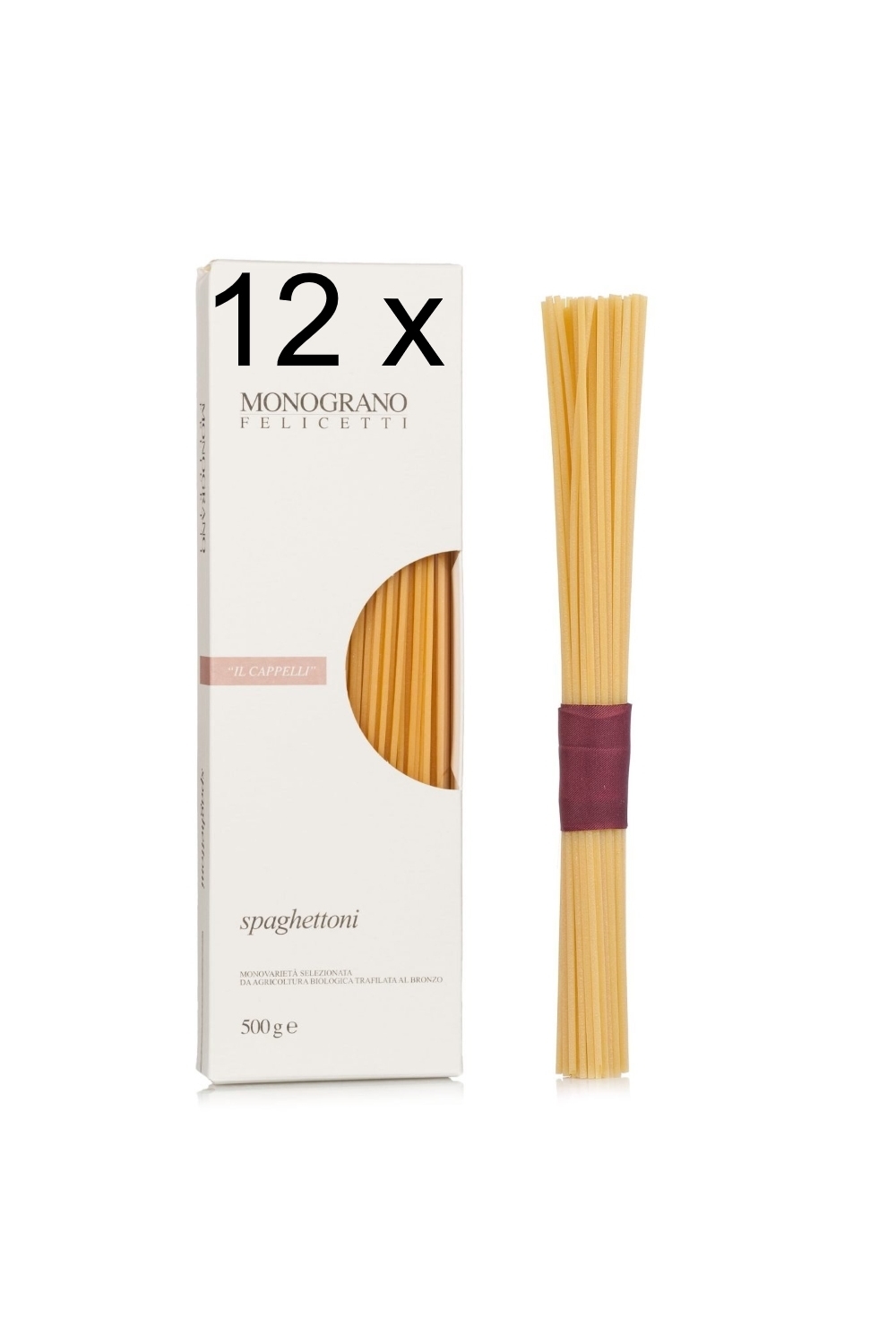 Bio Spaghettoni Il Cappelli No.9107 (12 x 500g) - Monograno Felicetti Pasta