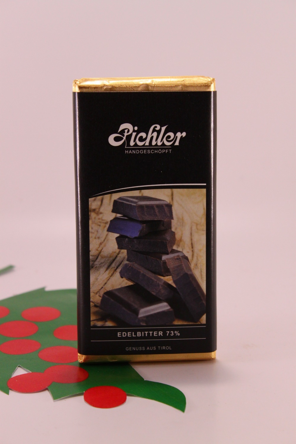 Edelbitter Schokolade 73% Kakao 100 gr. - Pichler Schokoladen handgeschöpft Osttirol - Bild-1