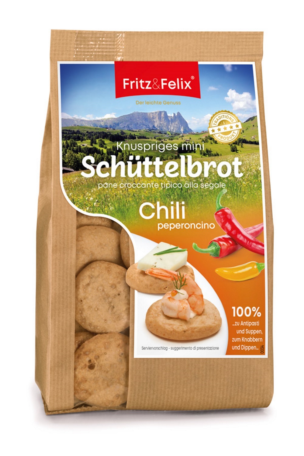 Family Happys mit Chili & Paprika Karton 12 x 125 gr. - Fritz & Felix