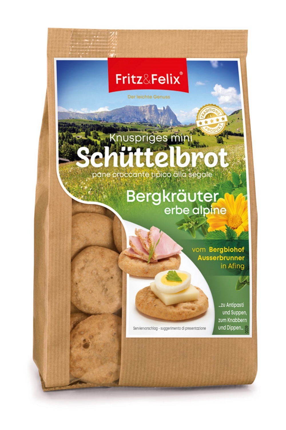 Family Happys mit Südtiroler Bergkräutern Karton 12 x 125 gr. - Fritz & Felix