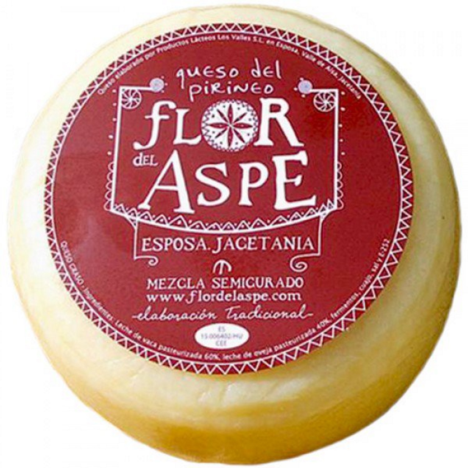 Halbgereifter Mischkäse - Käse der Pyrenäen ca.3 kg. - Flor del Aspe