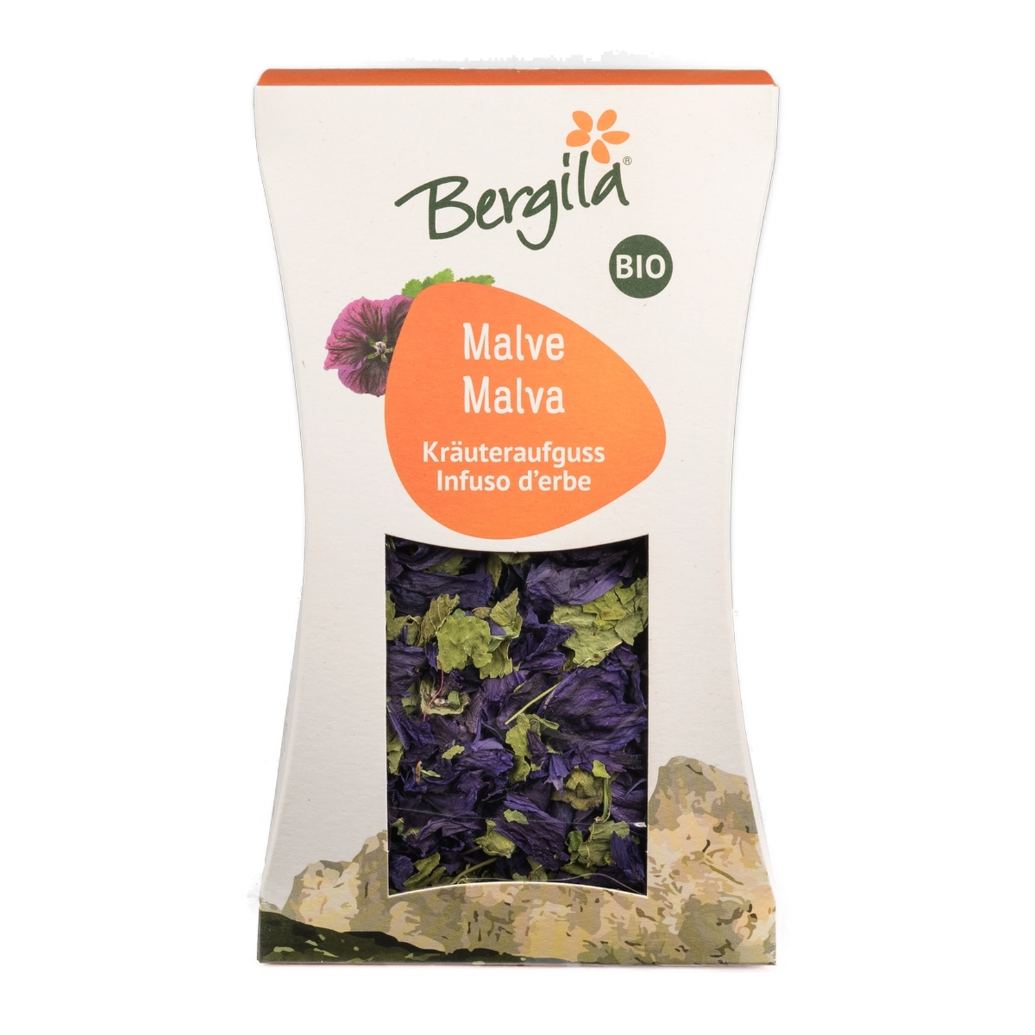 Malve (Malva Sylvestris - Blüten und Blätter) Kräutertee 20 gr. bio - Bergila