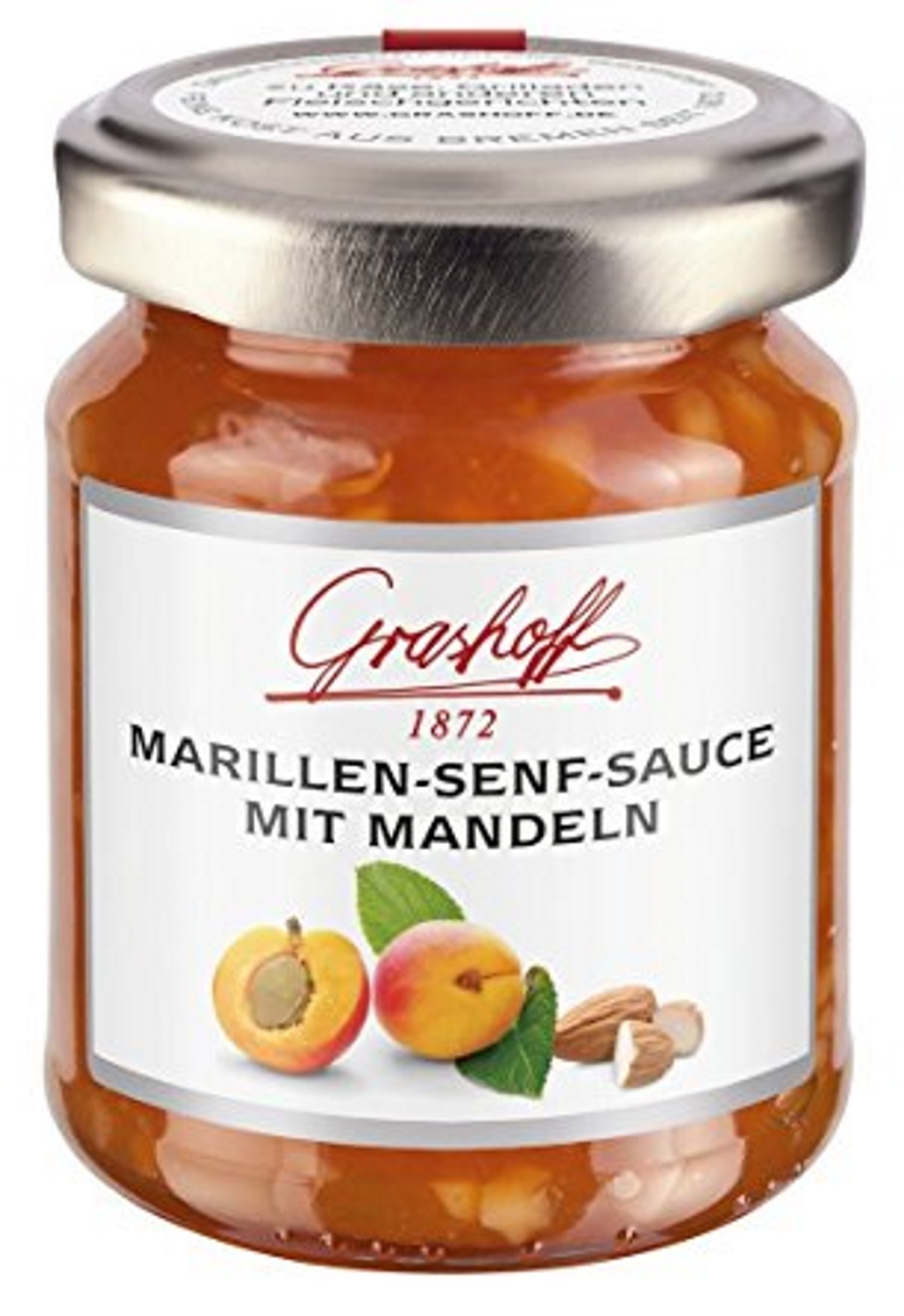 Marillen-Senf-Sauce mit Mandeln 125 gr. - Grashoff 1872