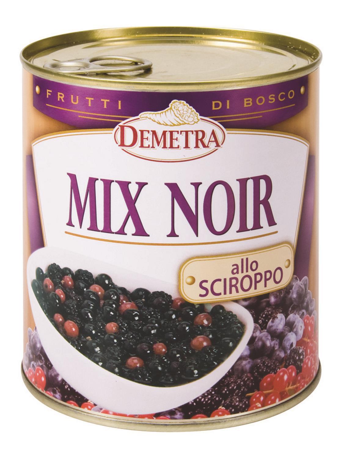 Waldfrüchte gemischt in Sirup Mix Noir 900 gr. - Demetra