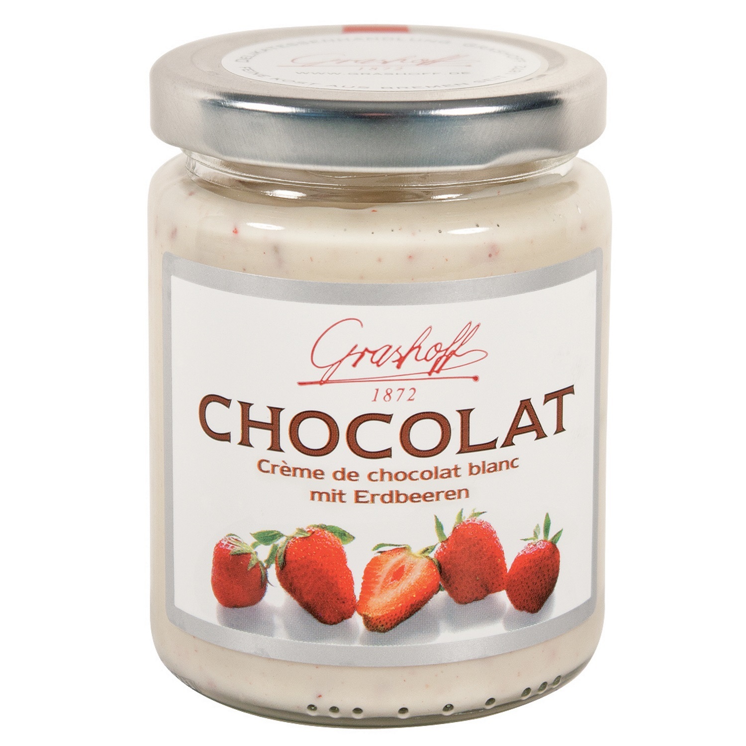 Weisse Chocolat mit Erdbeeren 250 gr. - Grashoff 1872
