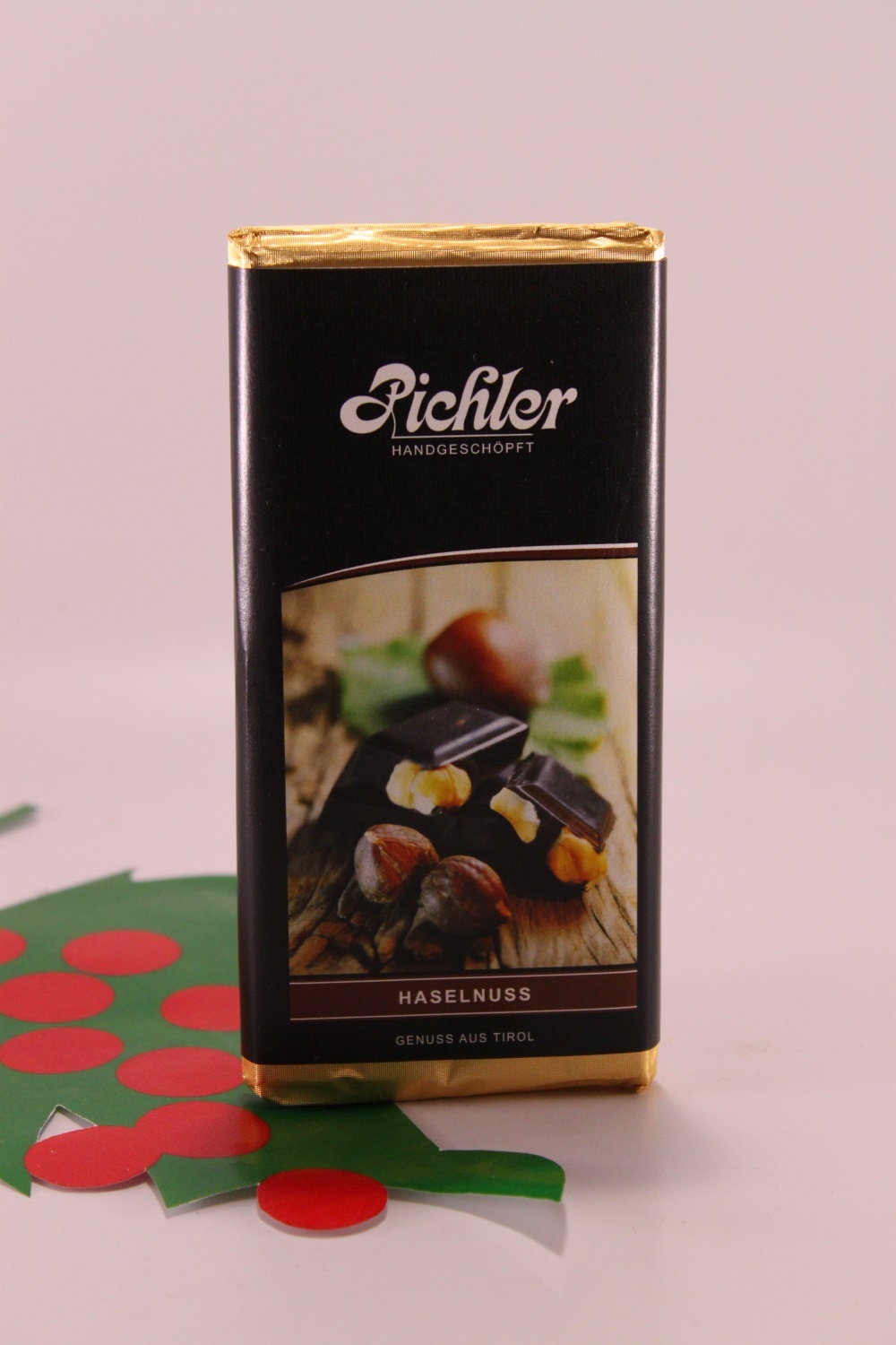 Zartbitterschokolade mit Haselnüssen 53% Kakao 100 gr. - Pichler Schokoladen handgeschöpft Osttirol - Bild-1